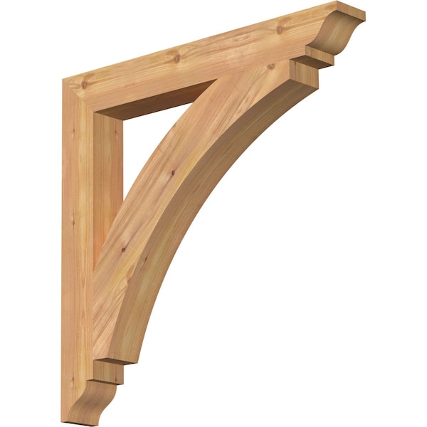 Ekena Millwork Thorton Traditional Smooth Bracket, Western Red Cedar, 3 1/2"W x 28"D x 28"H BKT04X28X28THR01SWR - main